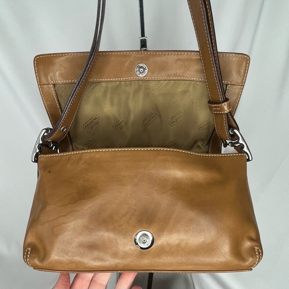 Coach 9848 Saddle Brown Shoulder/Crossbody Purse with Silver Hardware - Picture 10 of 10